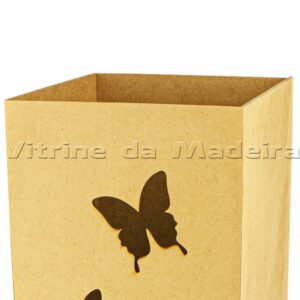 Porta Papel Higienico Laser Borboletas 14x14x38