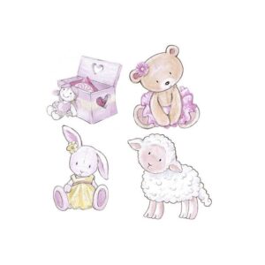 Litoarte Aplique Em Papel E Mdf - Animais Feminino