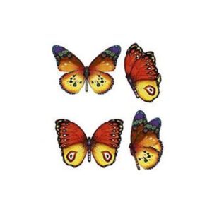 Litoarte Aplique Em Papel E Mdf - Borboletas Coloridas