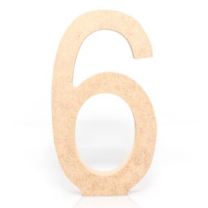 Recorte Numero 6 18mm 12cm