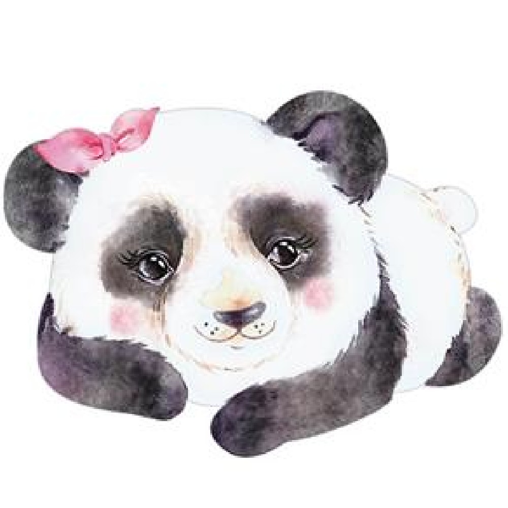 Litoarte Aplique Em Papel E Mdf - Panda Deitado Litoarte Aplique Em Papel E Mdf – Panda Deitado