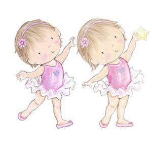 Litoarte Aplique Em Papel E Mdf 2 Un. - Bebês Bailarinas