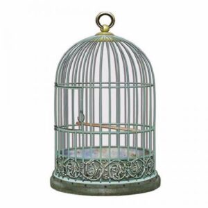 Litoarte Aplique Em Papel E Mdf - Gaiola Verde