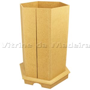 Porta Papel Toalha Sextavado 18x18x30