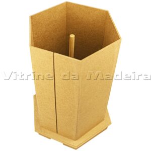 Porta Papel Toalha Sextavado 18x18x30