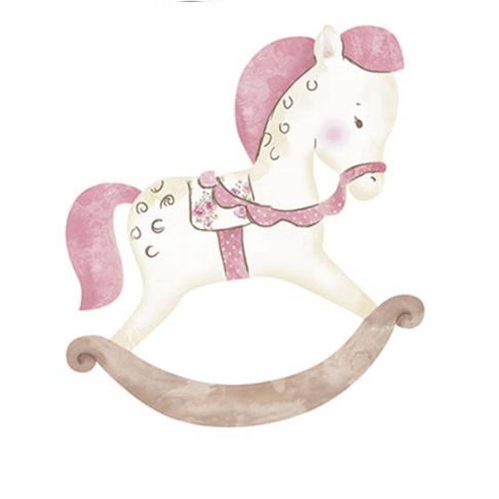Litoarte Aplique Em Papel E Mdf - Cavalo De Balanco Menina Litoarte Aplique Em Papel E Mdf – Cavalo De Balanco Menina