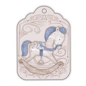 Litoarte Aplique Em Papel E Mdf - Tag Cavalinho Vintage Masculino