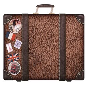 Litoarte Aplique Em Papel E Mdf - Mala Antiga