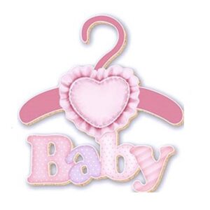 Litoarte Aplique Em Papel E Mdf - Cabide Baby