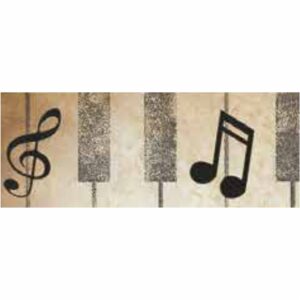 Barra Adesiva Litocart 44x4cm - Lb-387 Notas Musicais