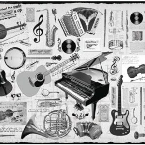 Litoarte Papel Decoupage Instrumentos Musicais 49x34,3