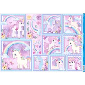Litoarte Papel Decoupage Unicórnios 49x34,3