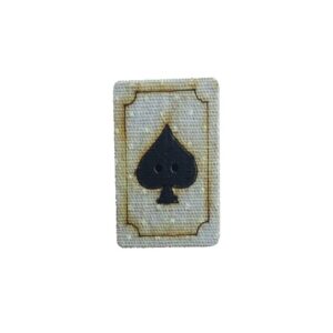 Aplique Botão Patchwork Carta De Baralho Espadas Preto 2x2cm Cod.13
