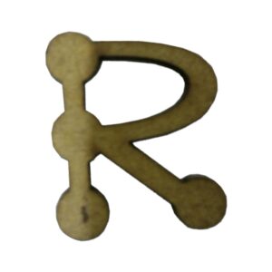 Aplique Laser Letra Bolinha R 3cm