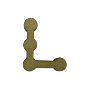 Aplique Laser Letra Bolinha L 3cm