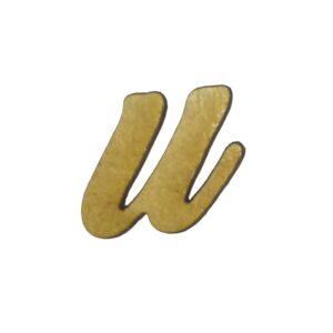 Aplique Laser Letra Cursiva Minuscula U 2cm