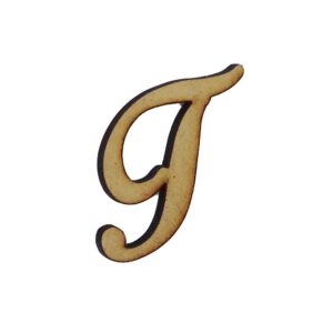 Aplique Laser Letra Cursiva Maiuscula T 3cm