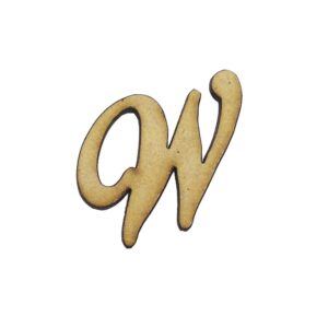 Aplique Laser Letra Cursiva Maiuscula W 3cm