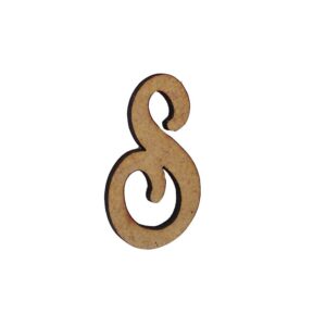 Aplique Laser Letra Cursiva Maiuscula S 3cm