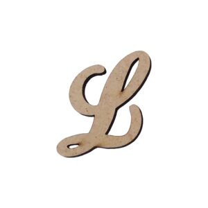 Aplique Laser Letra Cursiva Maiuscula L 3cm