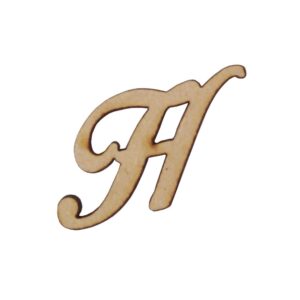 Aplique Laser Letra Cursiva Maiuscula H 3cm