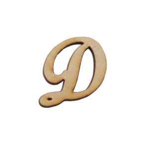 Aplique Laser Letra Cursiva Maiuscula D 3cm