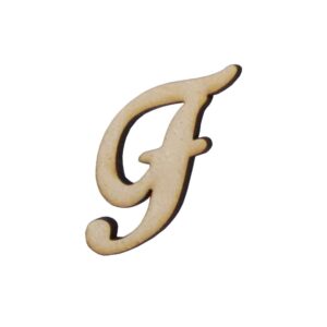 Aplique Laser Letra Cursiva Maiuscula F 3cm