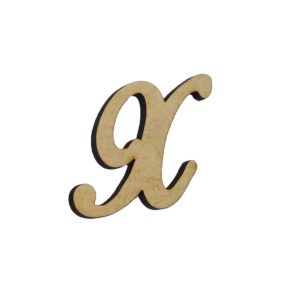 Aplique Laser Letra Cursiva Maiuscula X 3cm