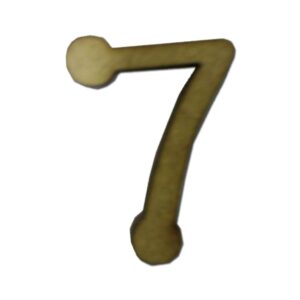 Aplique Laser Número Bolinha 7 3cm