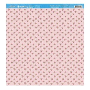Litoarte Scrapbook Flor Rosa Mini