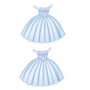 Aplique Em Papel E Mdf Litoarte Vestido Azul