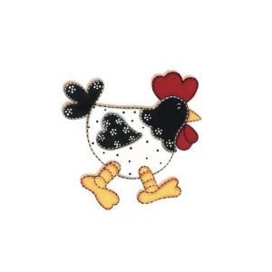 Litoarte Aplique Em Papel E Mdf - Galinha Branca