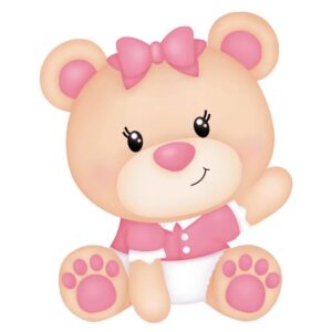 Litoarte Aplique Em Papel E Mdf - Ursinha Bebe