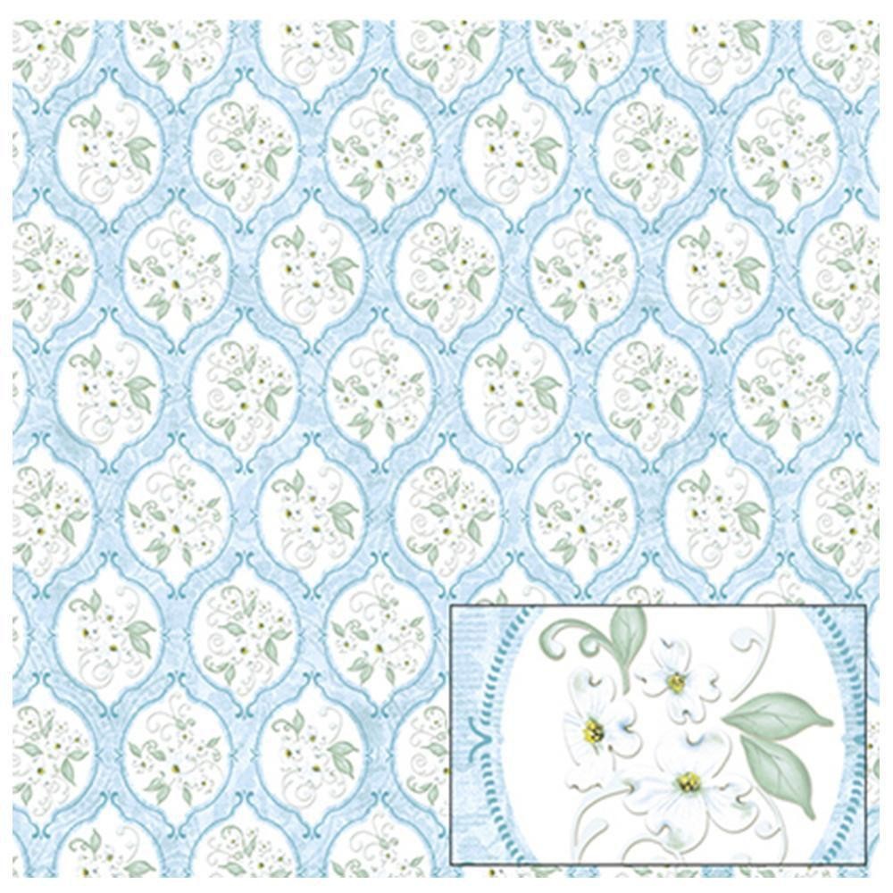 Litoarte Scrapbook Dupla Face Flores Brancas Litoarte Scrapbook Dupla Face Flores Brancas