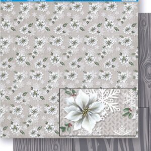 Litoarte Scrapbook Natal Dupla Face Flocos De Neve