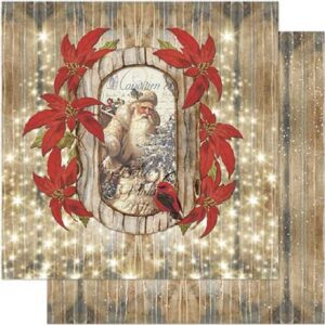 Litoarte Scrapbook Natal Dupla Face Papai Noel