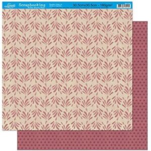Litoarte Scrapbook Dupla Face Estampa Vermelha