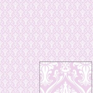 Litoarte Scrapbook Dupla Face Arabescos Verde E Rosa