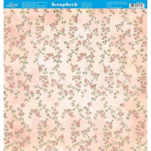 Litoarte Scrapbook Dupla Face Rosas Vintage Flores