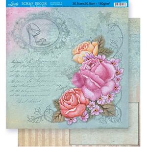 Litoarte Scrapbook Dupla Face Flores