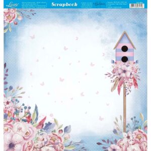 Litoarte Scrapbook Dupla Face Casa De Passarinho E Flores