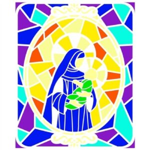 Stencil 20x25 Vitral Nossa Senhora