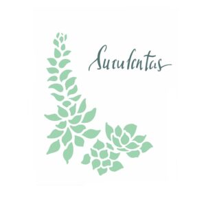 Stencil 20x25 Plantas Suculenta