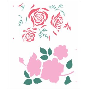 Stencil 20x25 Flor Rosas