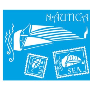 Litoarte Stencil Retangular 20x25cm - Coral Estrelas Conchas