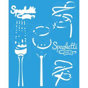 Litoarte Stencil Retangular 20x25cm - Massa Spaghetti - Sobreposição