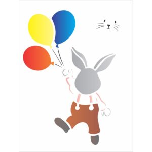 Stencil 15x20 Coelho Balao