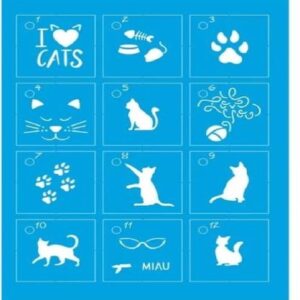 Litoarte Stencil 4,5x4,5 Kit Mini Stencil Romantico