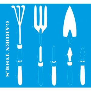 Litoarte Stencil 21x34,4 - Trio De Ferramentas Para Jardim