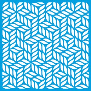 Litoarte Stencil 20x20 - Estampa De Folhinhas